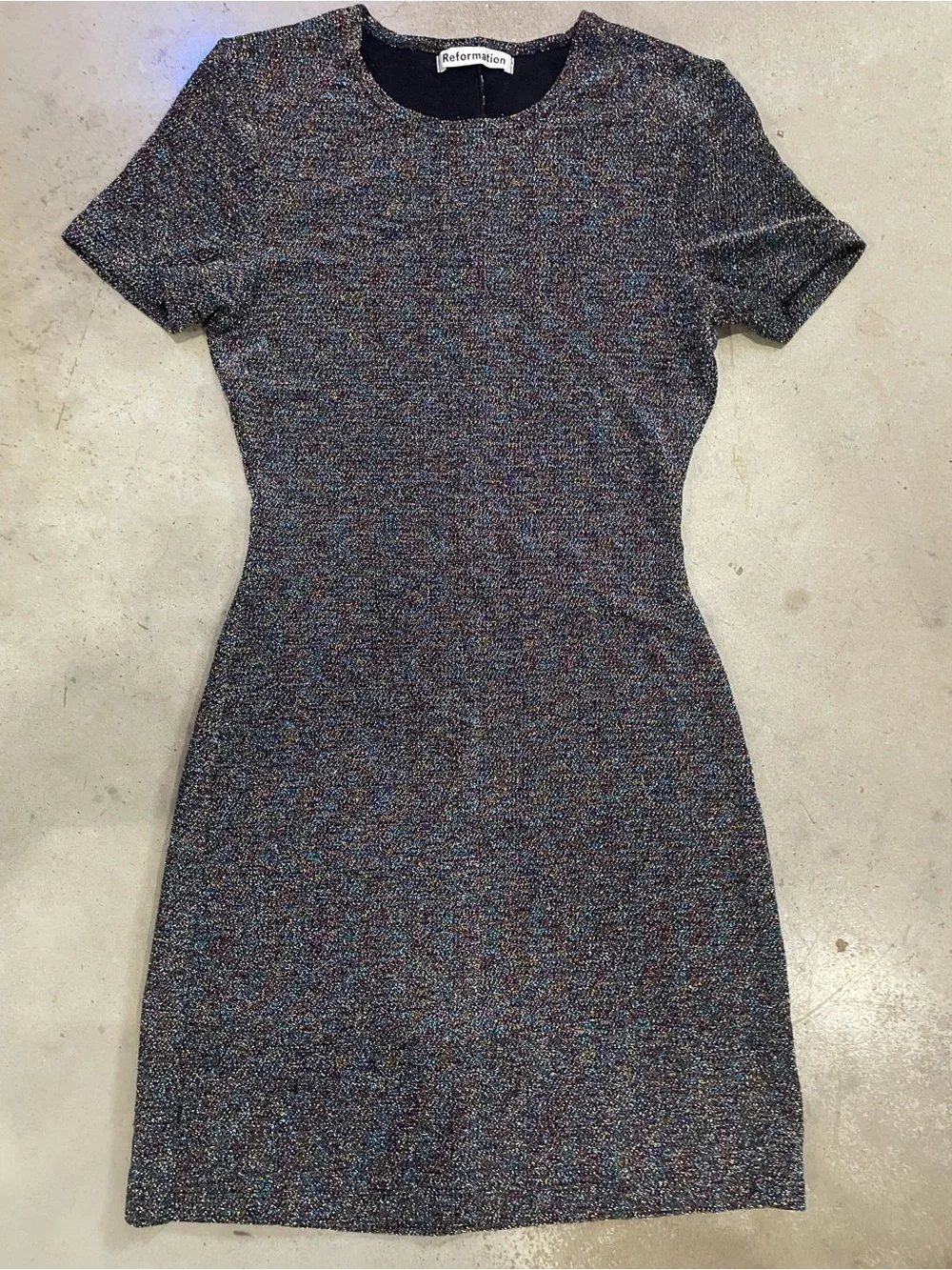 Reformation Amina rainbow sparkle dress/XS/NWOT